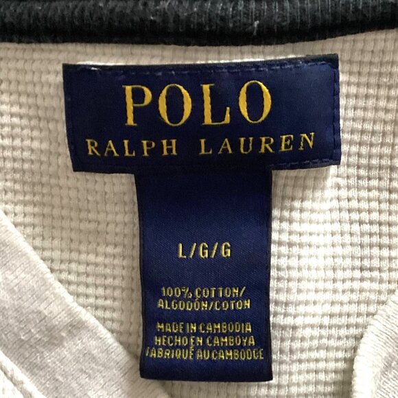 Polo Ralph Lauren Men's V-Neck Sweater Long Sleeve Size L Cotton Classic Fit - Picture 6 of 7